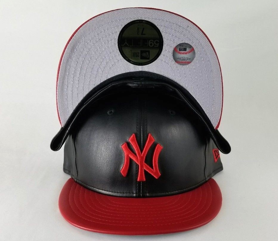 red and black new york yankees hat